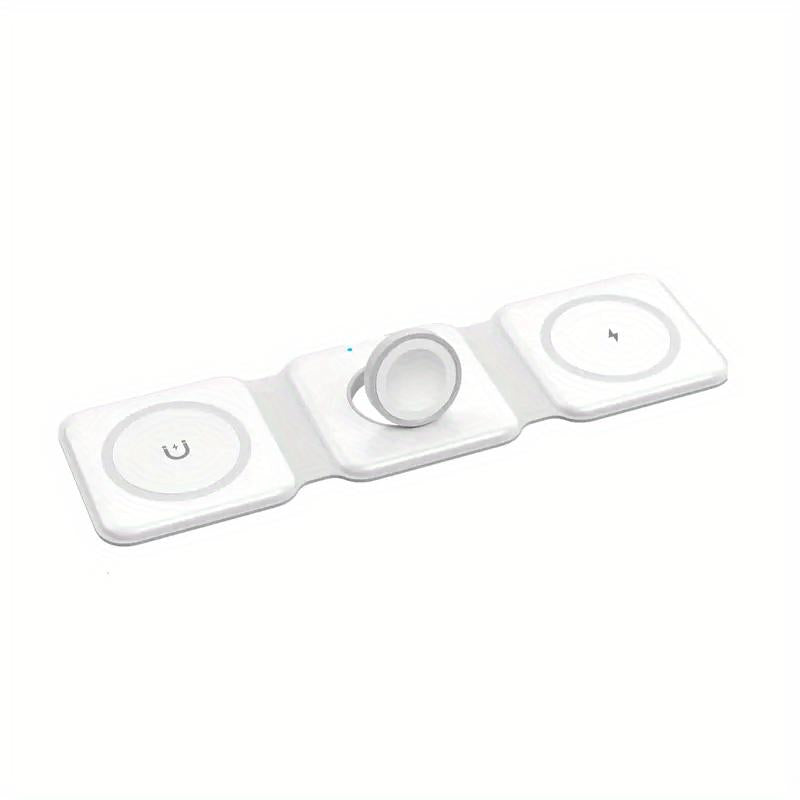 3 in 1 Foldable Wireless Charger,Magnetic Fast Wireless Charging Pad,Compatible with Iphone16/15/14/13/12/Se/11 Smartphone Cellphone