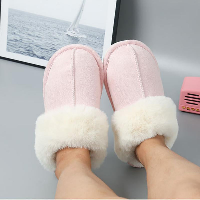 Women'S Fuzzy Cozy Slippers Memory Foam House Slippers Winter Warm Clog Indoor Shoes