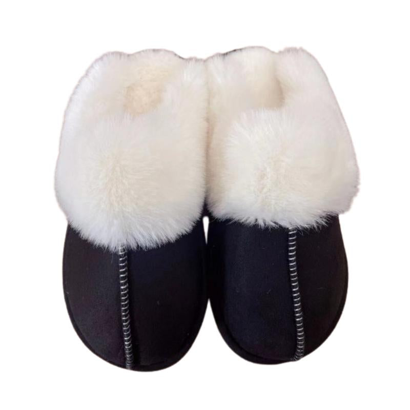 Women'S Fuzzy Cozy Slippers Memory Foam House Slippers Winter Warm Clog Indoor Shoes