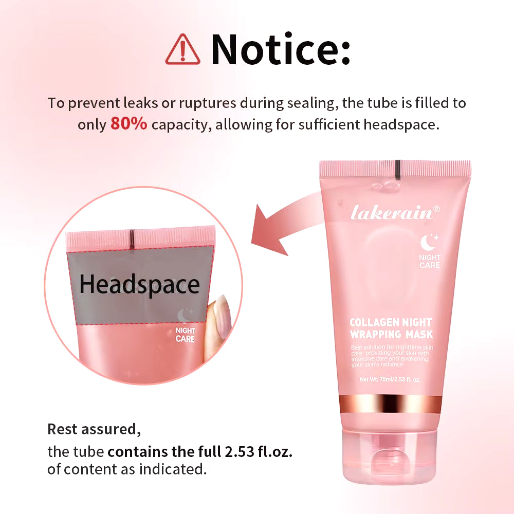 Night Collagen Wrapping Mask Rejuvenation Moisturizing Brightening Korean Face Mask Make Glowy Skin Elasticity Facial Mask