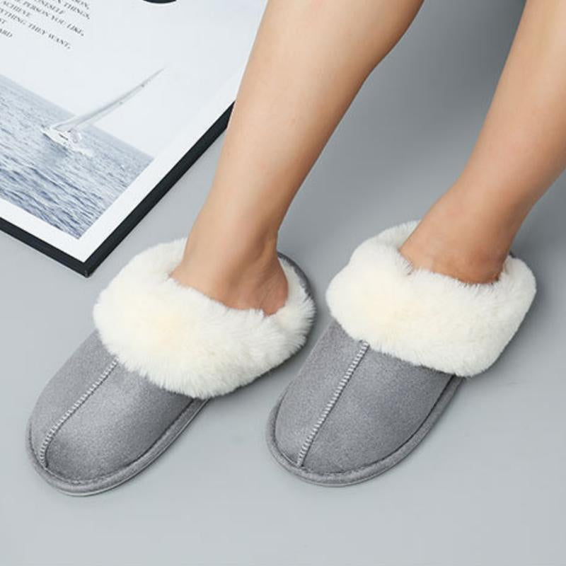 Women'S Fuzzy Cozy Slippers Memory Foam House Slippers Winter Warm Clog Indoor Shoes