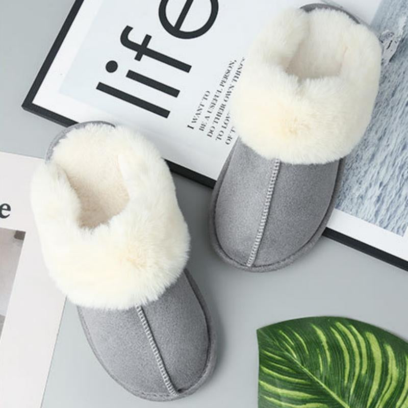 Women'S Fuzzy Cozy Slippers Memory Foam House Slippers Winter Warm Clog Indoor Shoes