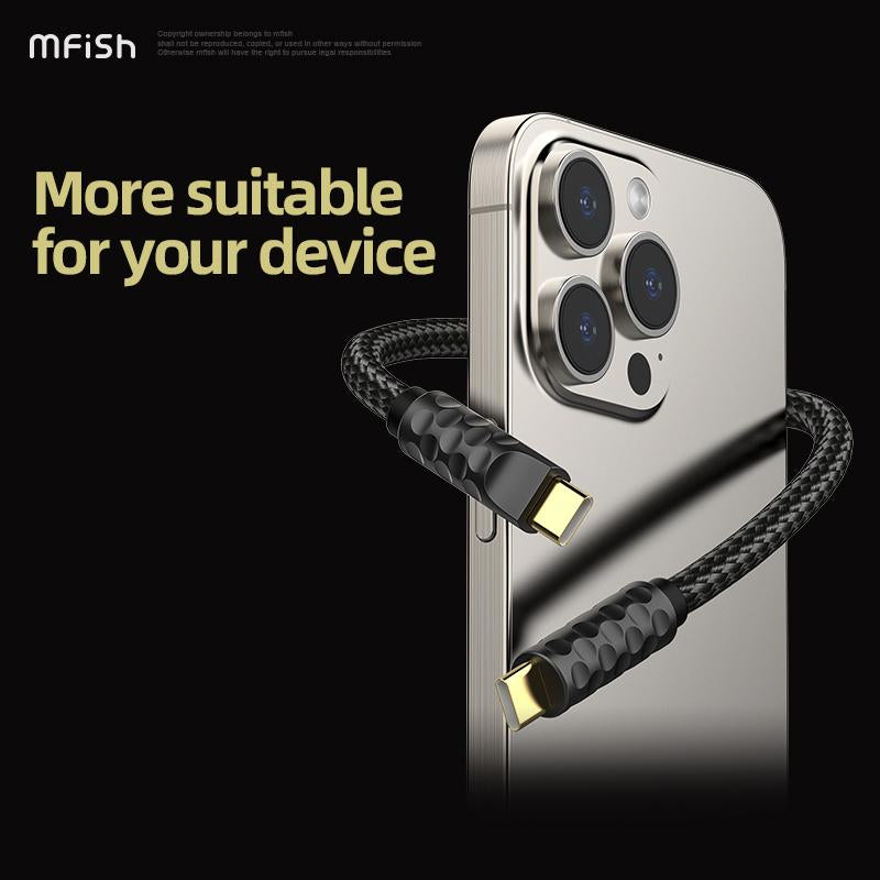 Mfish USB 4 Cable, 240W Full-Featured Type-C Cable, PD Fast Charging, Adapts to Apple Ipad Notebook USB4 Devices Plug Electronic Cellphone Fast USB-C