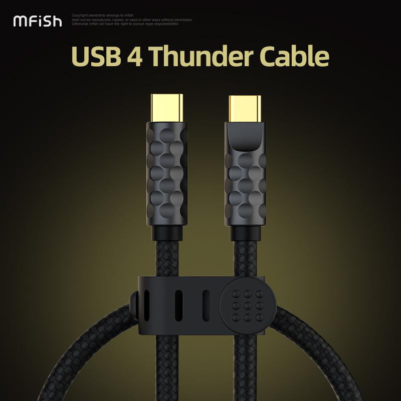 Mfish USB 4 Cable, 240W Full-Featured Type-C Cable, PD Fast Charging, Adapts to Apple Ipad Notebook USB4 Devices Plug Electronic Cellphone Fast USB-C