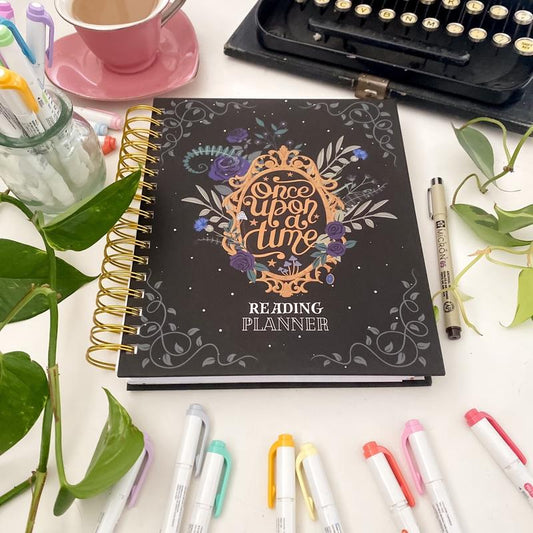 Hardcover Planner and Reading Tracker for Book Lovers to Track Their Reading Journey and Plan Their Daily and Monthly Schedule