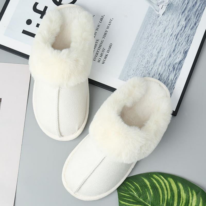 Women'S Fuzzy Cozy Slippers Memory Foam House Slippers Winter Warm Clog Indoor Shoes