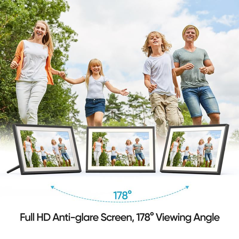 ARZOPA Wifi Digital Photo Frame 10.1 Inch IPS Touchscreen Electronic Photo Frame with 32GB Frameo Digital Picture Frames Share Photos Videos Music Calendar Alarm Auto Rotate